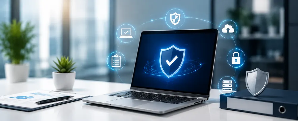 Laptop and insurance policy documents